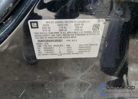 2015 Chevrolet Equinox Ls из США, поврежденный, VIN 2GNFLEEK9F6385901